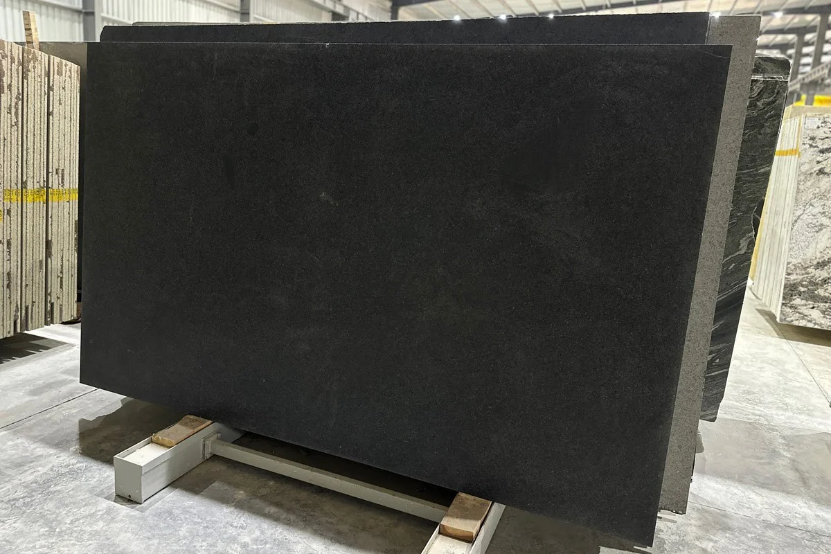 Leathered Rajasthan Ash Black Granite